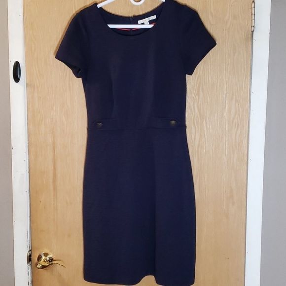 Boden Cordelia Ottoman Nautical Navy Blue Dress 6R - Picture 3 of 9